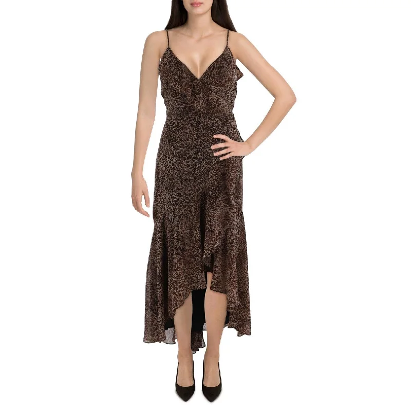 1.State Womens Ruffled Long Cocktail And Party Dress