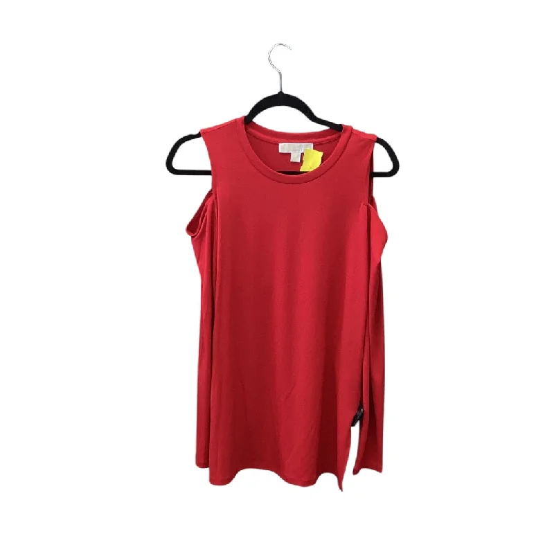 Top Long Sleeve By Michael By Michael Kors In Red, Size: M