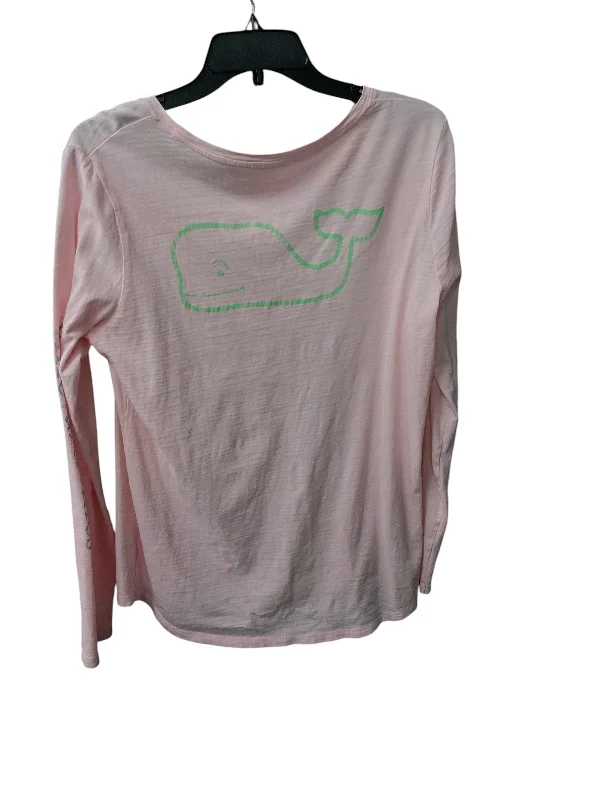 Top Long Sleeve By Vineyard Vines In Pink, Size: M