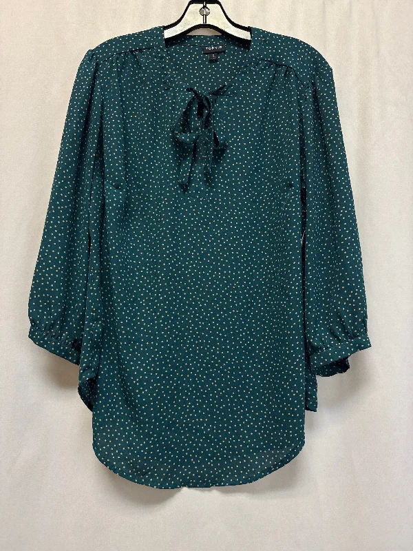 Top Long Sleeve By Torrid In Green, Size: L