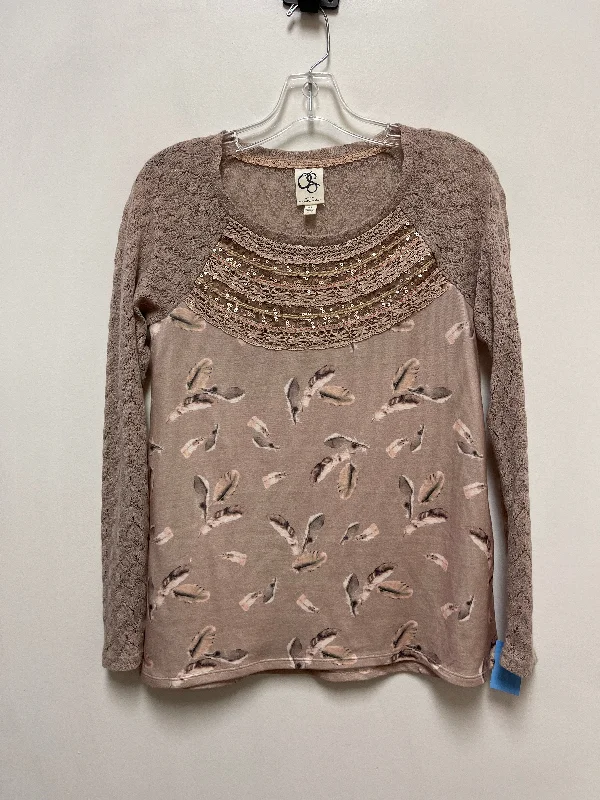 Top Long Sleeve By One September In Brown, Size: Xs