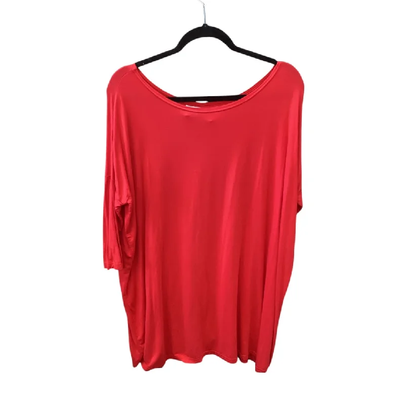 Tunic Long Sleeve By Piko In Red, Size: M