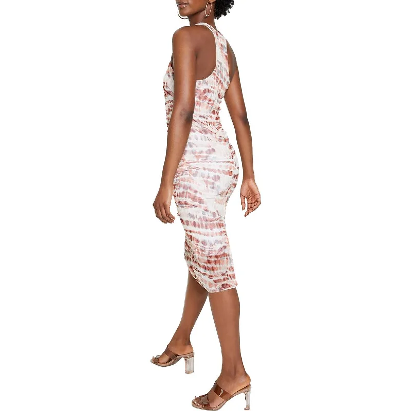 Bar III Womens Ruched Long Cocktail and Party Dress