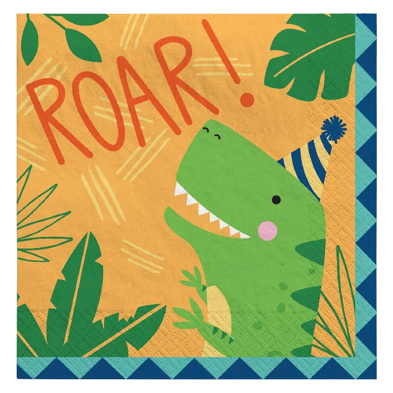 Dinosaur Party Paper Napkins - 33cm