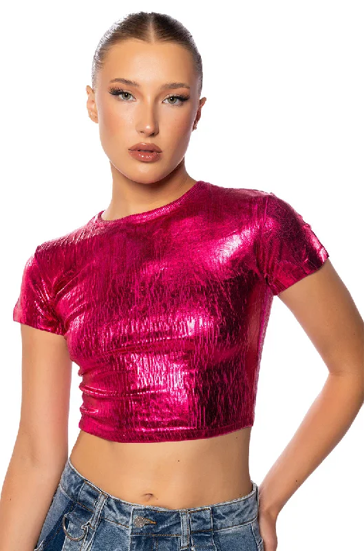 ARIES METALLIC RIB SHORT SLEEVE T SHIRT