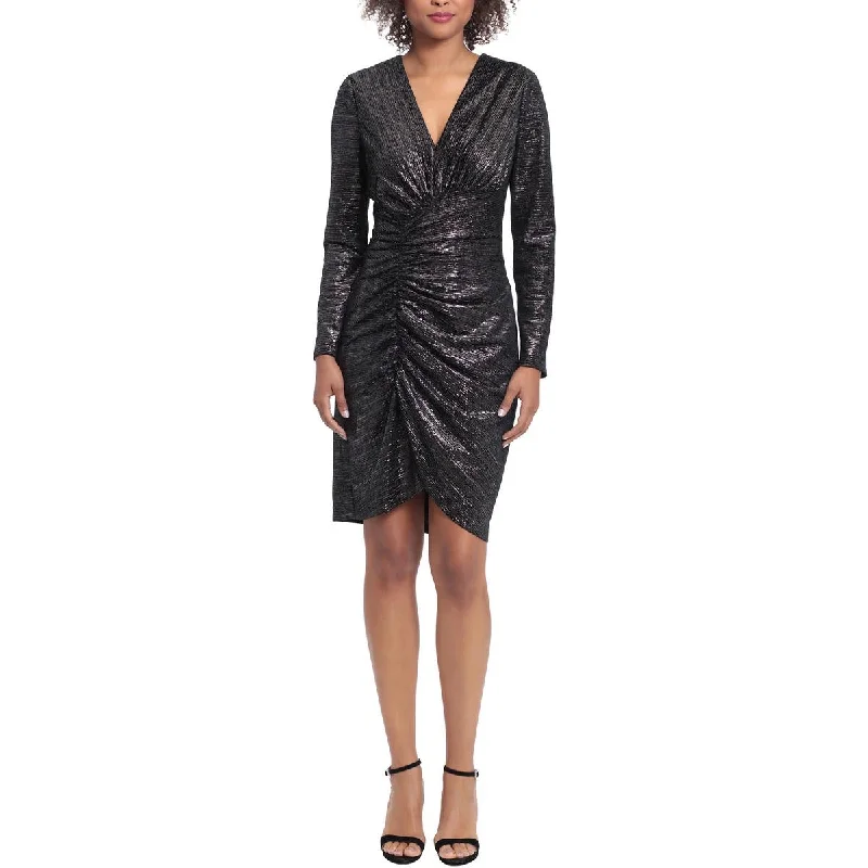 Maggy London Womens Velvet Metallic Cocktail And Party Dress