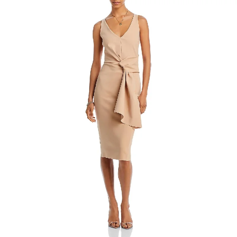 Chiara Boni Womens Twist Front Sleeveless Cocktail And Party Dress