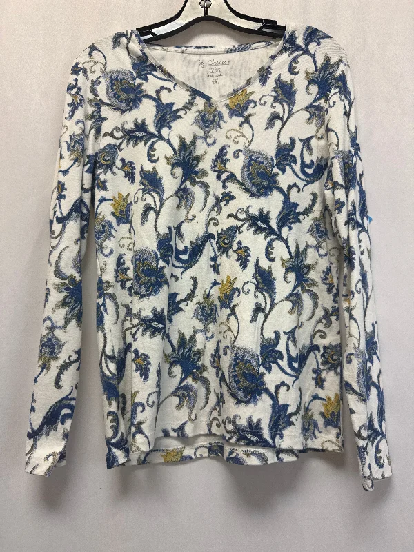 Top Long Sleeve By Chicos In Blue, Size: M