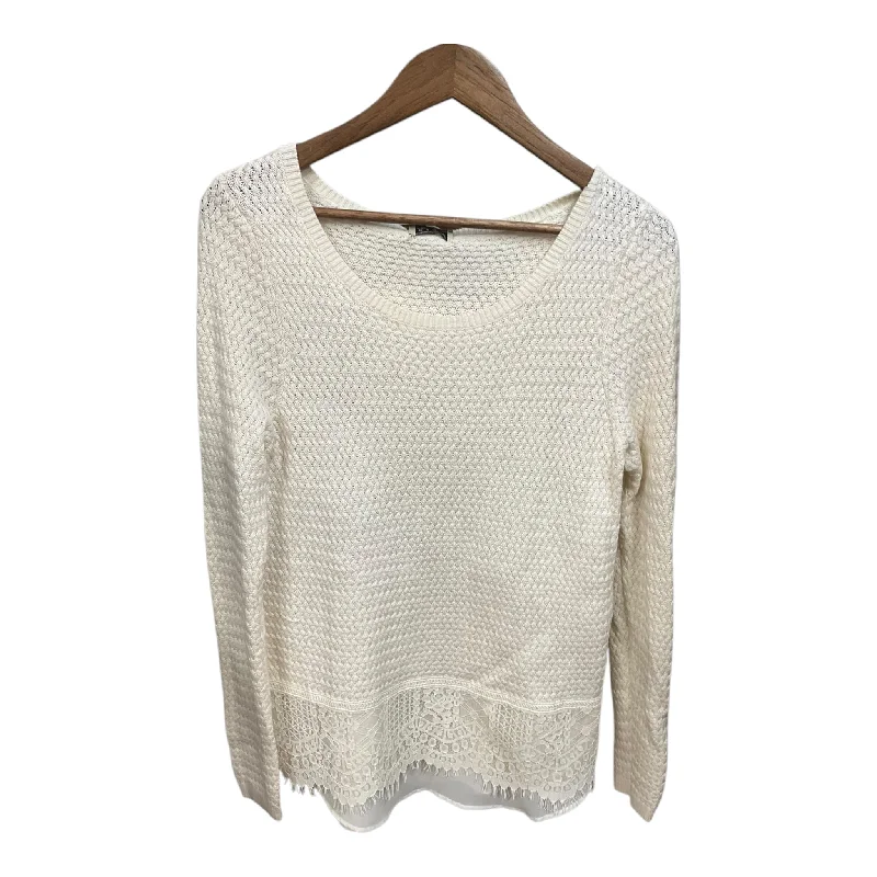 Top Long Sleeve By Lucky Brand In Cream, Size: L