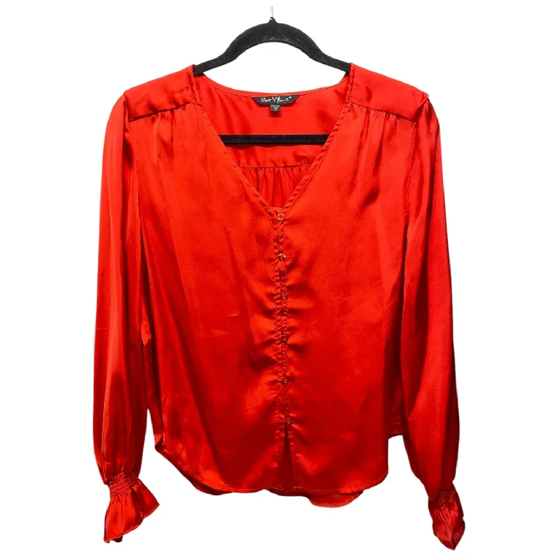 Top Long Sleeve By Velvet Heart In Red, Size: S