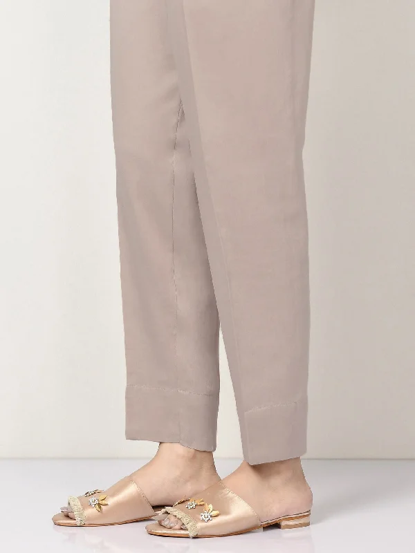 Crepe Straight Trouser - Sand