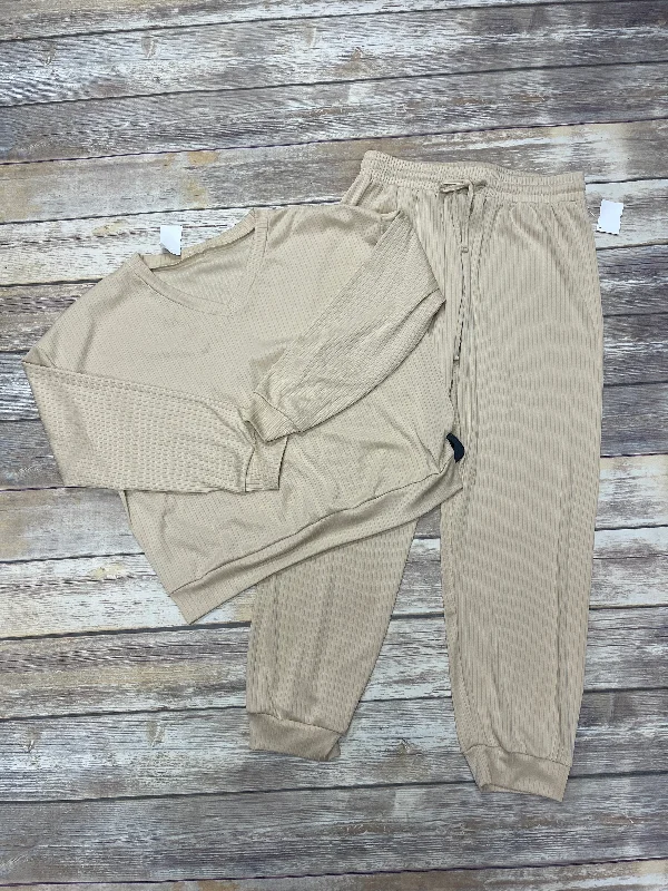 Pants Set 2pc By Cmf In Beige, Size: Xl