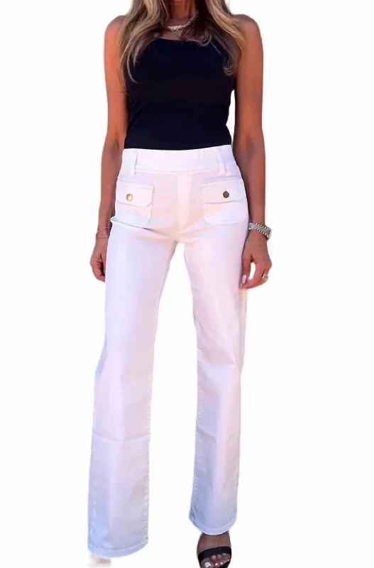 Sharon Pants In White Snake