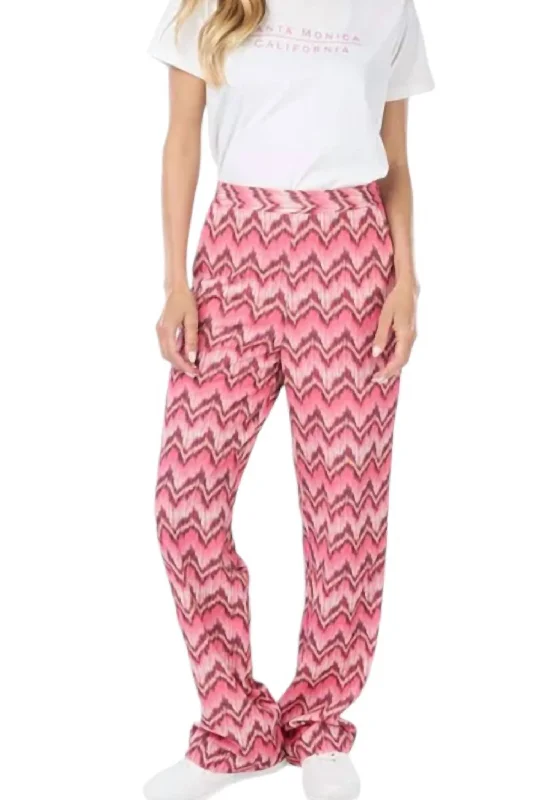 Zigzag Trousers In Strawberry Print