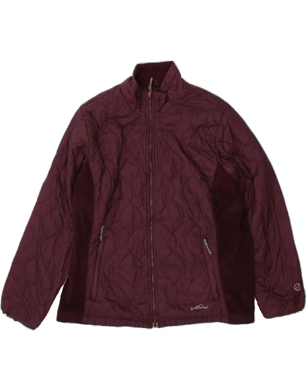 EDDIE BAUER Womens Windbreaker Jacket UK 20 2XL Burgundy Colourblock