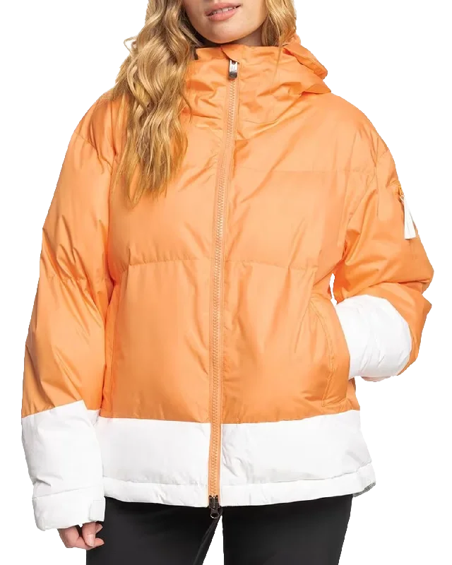 Roxy Women's Chloe Kim Puffy Technical Snow Jacket - Mock Orange