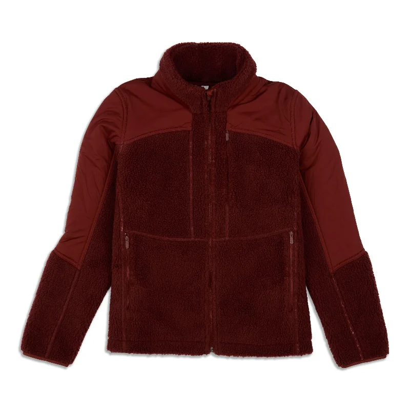 Textured Fleece Full Zip Jacket - Resale