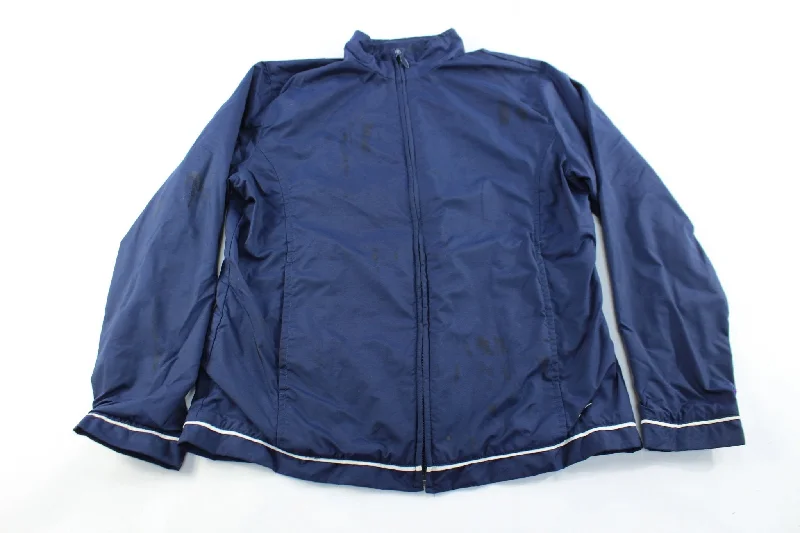 Youth Embroidered Nike Navy Blue & White Zip Up Jacket