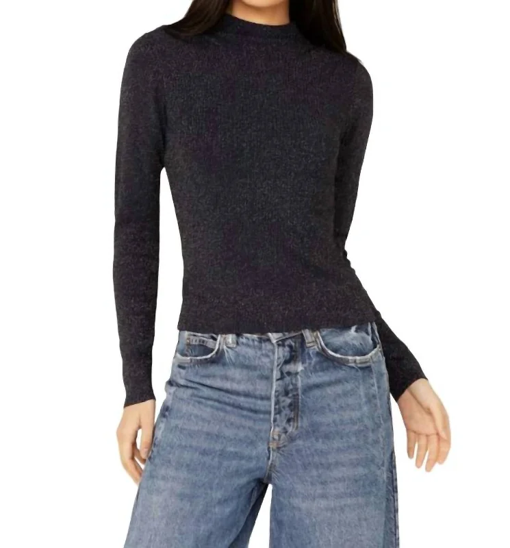 Amia Sparkle Sweater In Navy