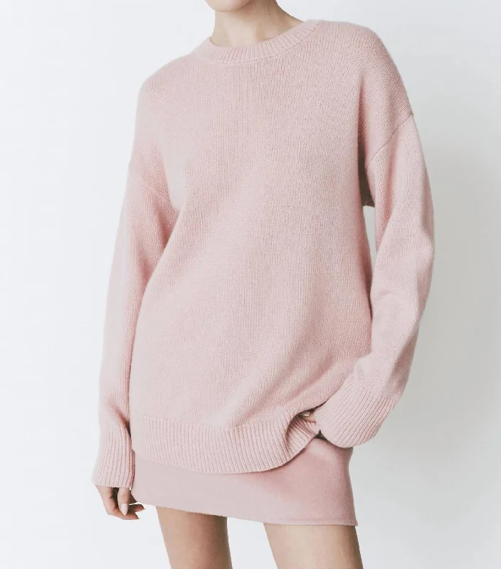 Boulogne Cashmere Blend Sweater In Rose