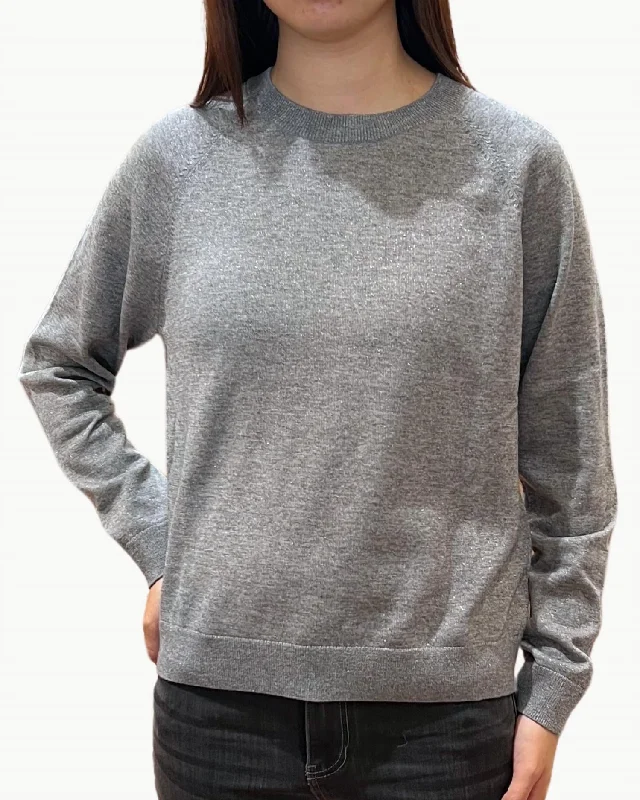 Marum Woman Knit Pullover Sweater In Middle Grey